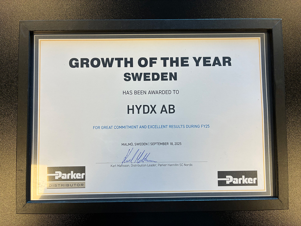 Growth Distributor Certificate